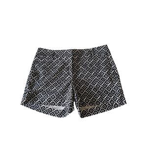 Ann Taylor LOFT the Riviera Shorts white blue Size 0 Flat Front Pockets